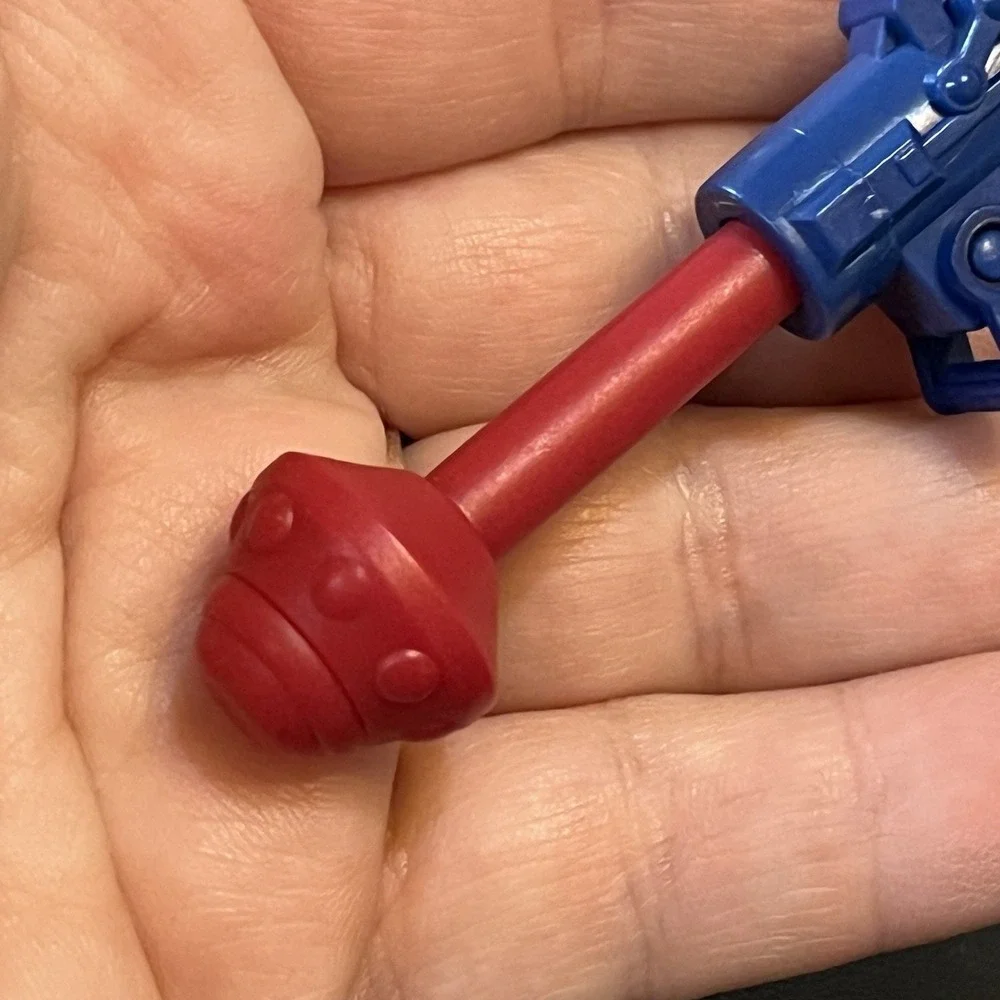 Blue Red Missile Launcher Plastic Replacement Part Piece Toy Props Up